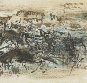 Zao Wou Ki Postcard, 'Untitled' 1960, swatch